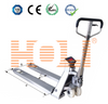 HPS-BSS Full Stainless Steel Hydraulic Pallet Scale for wooden pallet, warehouse logistic, easy pull and stearing, washdown scale with IP68