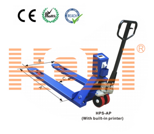 HPS-AP Hydraulic Pallet Truck Scale with a built-in mini printer is an essential tool for accurately weighing and transporting goods in various industrial and commercial settings