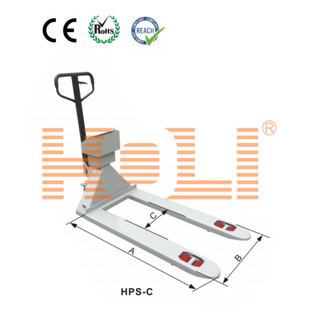 PTS-C Pallet Truck Scale is a versatile and efficient weighing solution designed for use in various industrial environments with opened bracket to install all compatible indicator